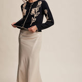 Embroidered Floral Knit Cardigan