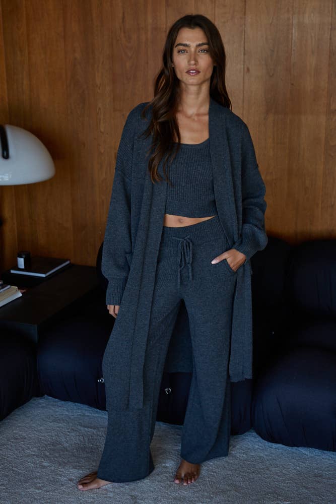 Open Front Long Cotton Cardigan