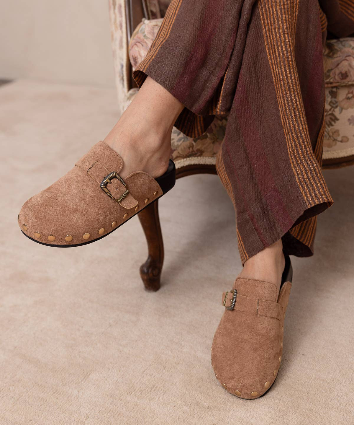 The Toni | Studded Buckle Clog