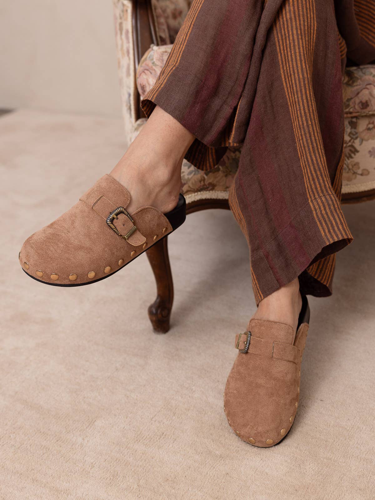 The Toni | Studded Buckle Clog