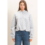 Star Print Bubble Hoodie