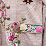 Sudden Sensation Blazer | Pink Jacket | Embroidered Jacket