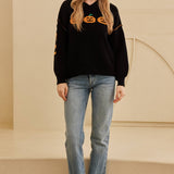 Hooded Halloween Sweater with Jaco O Embroidery