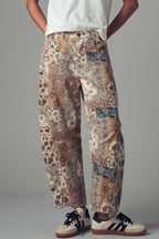 Boho Patchwork Wide Leg Pants