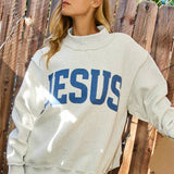 IT2594-JESUS | 'JESUS & GOD IS GOOD' Reversible Sweatshirt