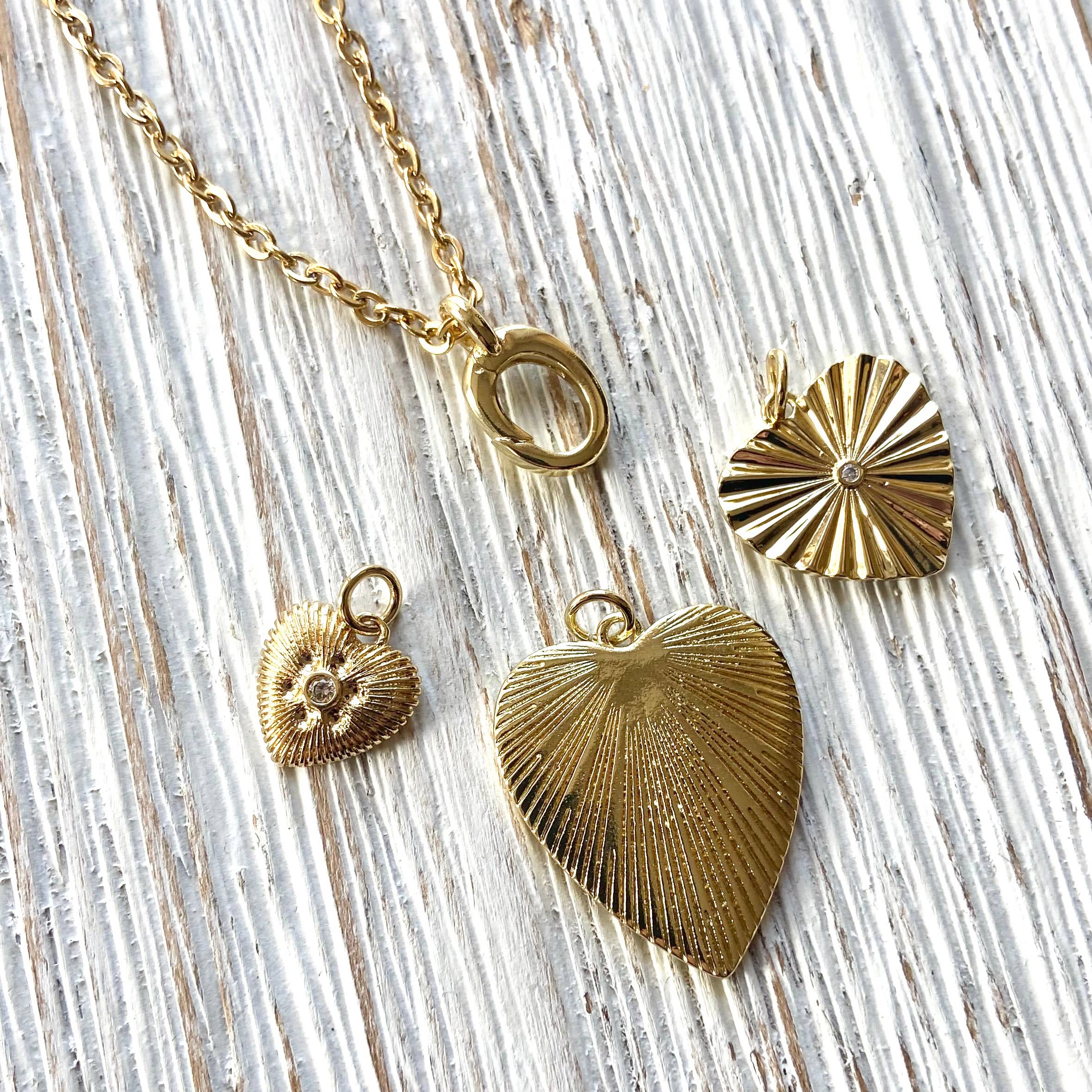 Removable Triple Heart Charm Necklace