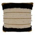 Throw Pillow With Embroidered Stripe Design