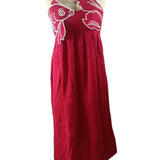 Goldfish Embroidered Strappy Maxi Dress
