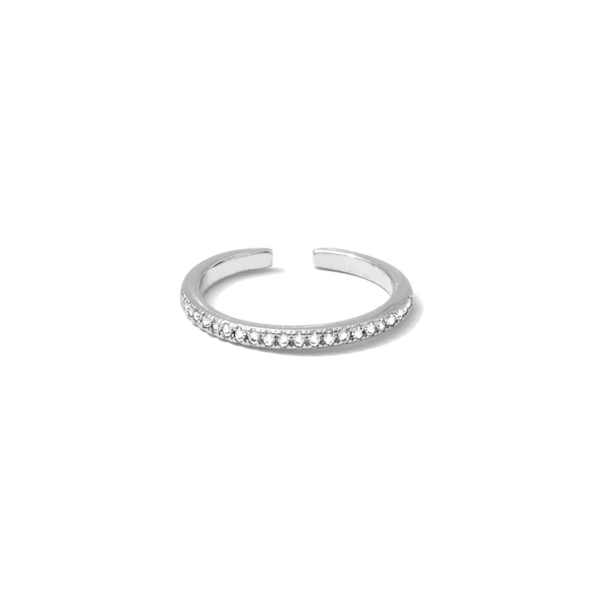 Ultra Delicate Adjustable Pavé Ring
