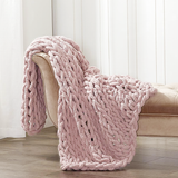 Chunky Knit Throw- Multiple Colors