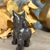 Cast Iron Schnauzer Dog Pet Statue