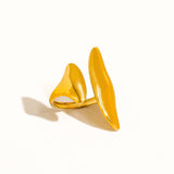 Danielle 18K Gold Non-Tarnish Abstract Statement Ring