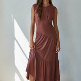 Sleeveless Flare Midi Dress