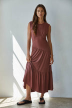 Sleeveless Flare Midi Dress