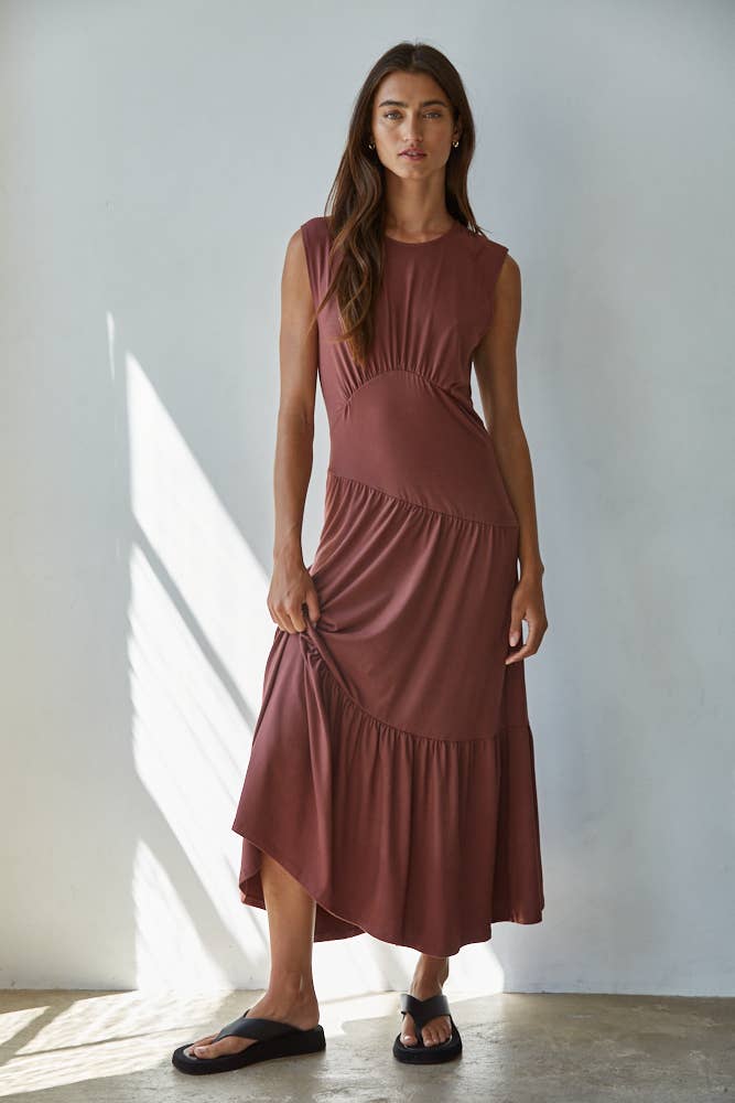 Sleeveless Flare Midi Dress