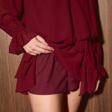 OFF SHOULDER LOW WAIST DRESS