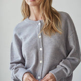 W2536 | Knit Polyester Acrylic Sweater Crew Neck Cardigan