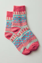 Colorful Fair Isle Knit Socks