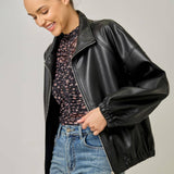 61652 Oversized Faux Leather Jacket