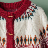 Nordic Wool Blend Toggle Buttons Cardigan