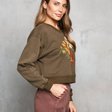 4783-MAT French Terry Applique Sweatshirt