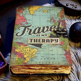 Handmade Leather World Map Journal, Vintage Travel Diary