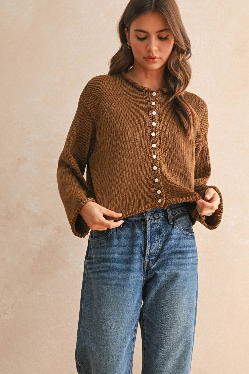 Lightweight Button Front Cardigan