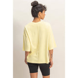 Pigment Dye Oversized Half-Sleeve T-Shirt