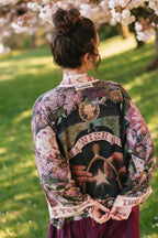 Make A Wish Pixie Duster Cropped Kimono w Wishbone Dandelion