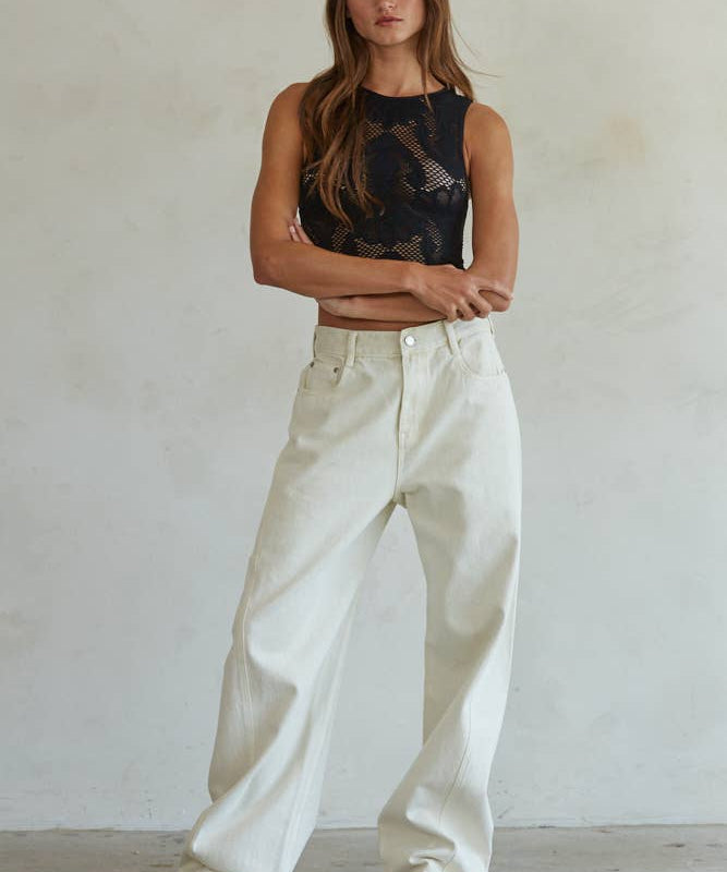 See-Through Jacquard Tank Top