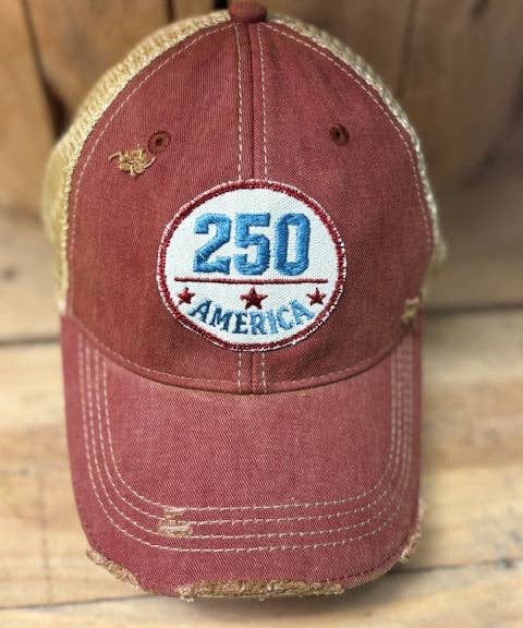 America 250 -distressed Trucker Hat