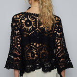 Round Neck Crochet Cropped Top