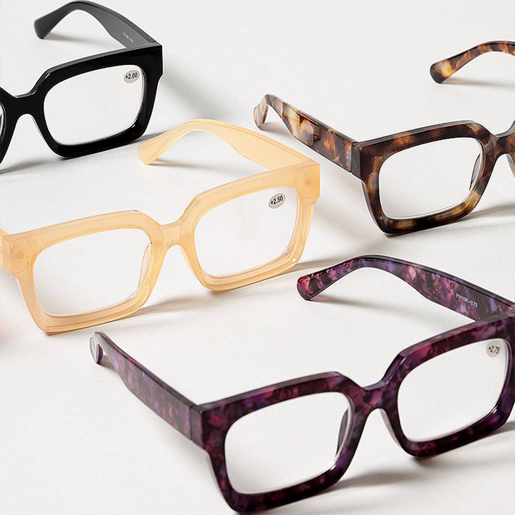 Bold Square Frame Reading Glasses
