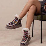 The Joyce | Multi Shearling Trim Platform Boot