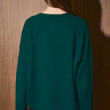 LONG SLEEVE CREW NECK SWEATER LIGHTWEIGHT CARDIGAN