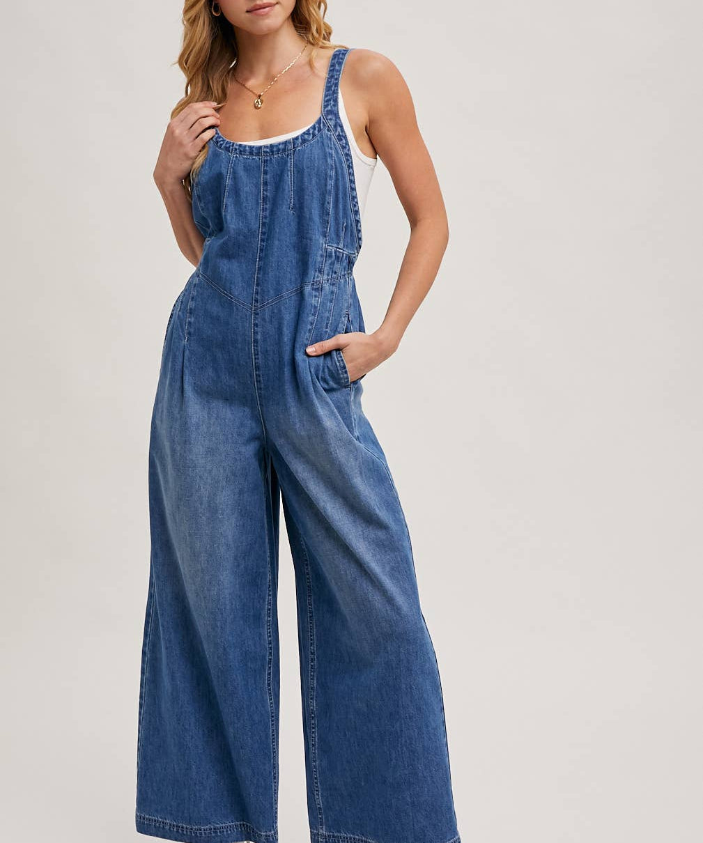 Denim Overall Jumpsuit