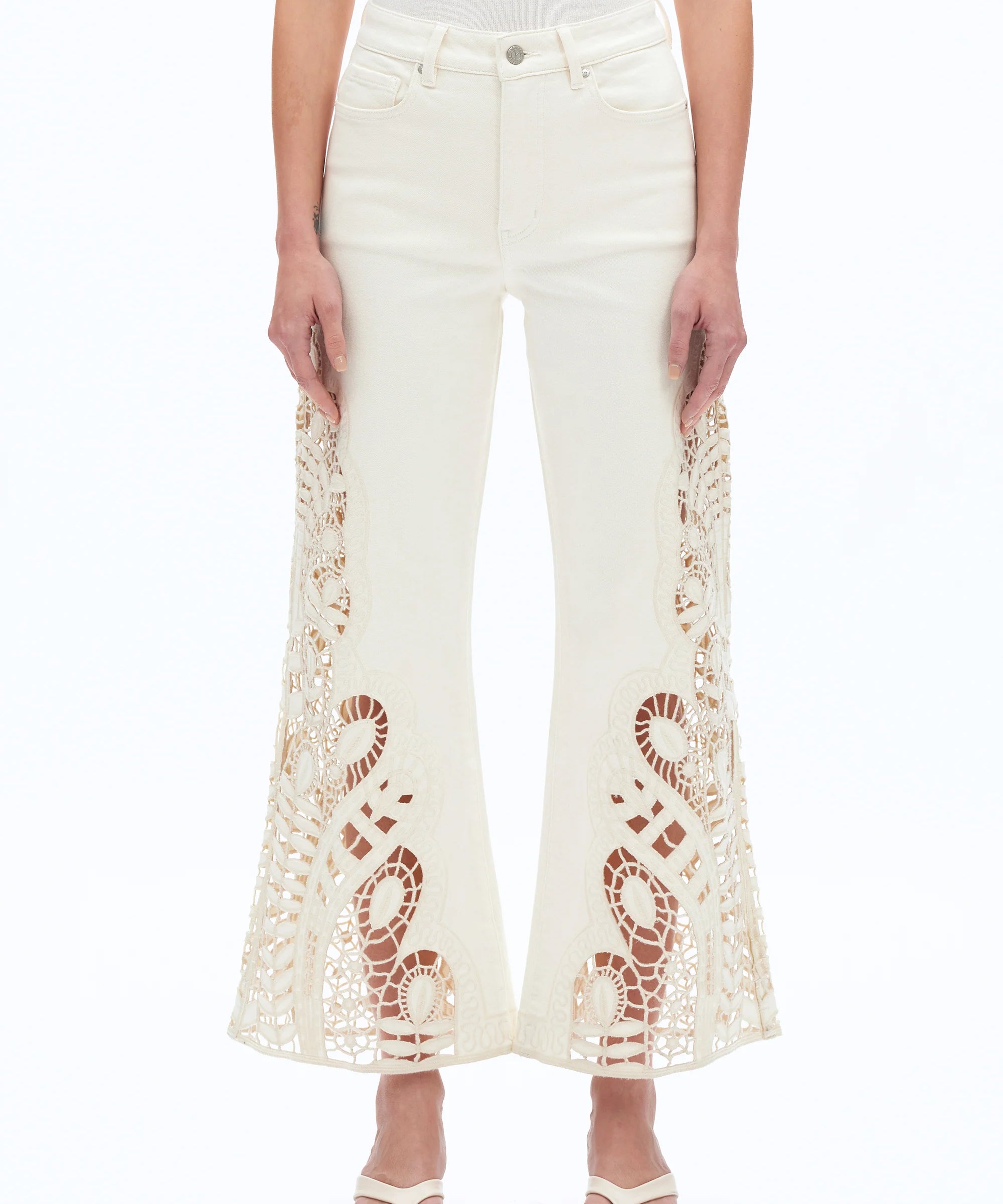 Lace Side Cut Jeans