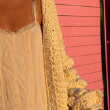 Knit Cardigan with Bauble Sleeves