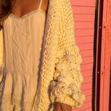 Knit Cardigan with Bauble Sleeves