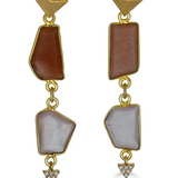 Peach Moonstone Earrings