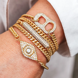 Matte Gold Eye Bracelet