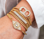 Matte Gold Eye Bracelet