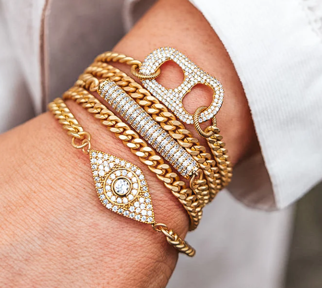 Matte Gold Eye Bracelet