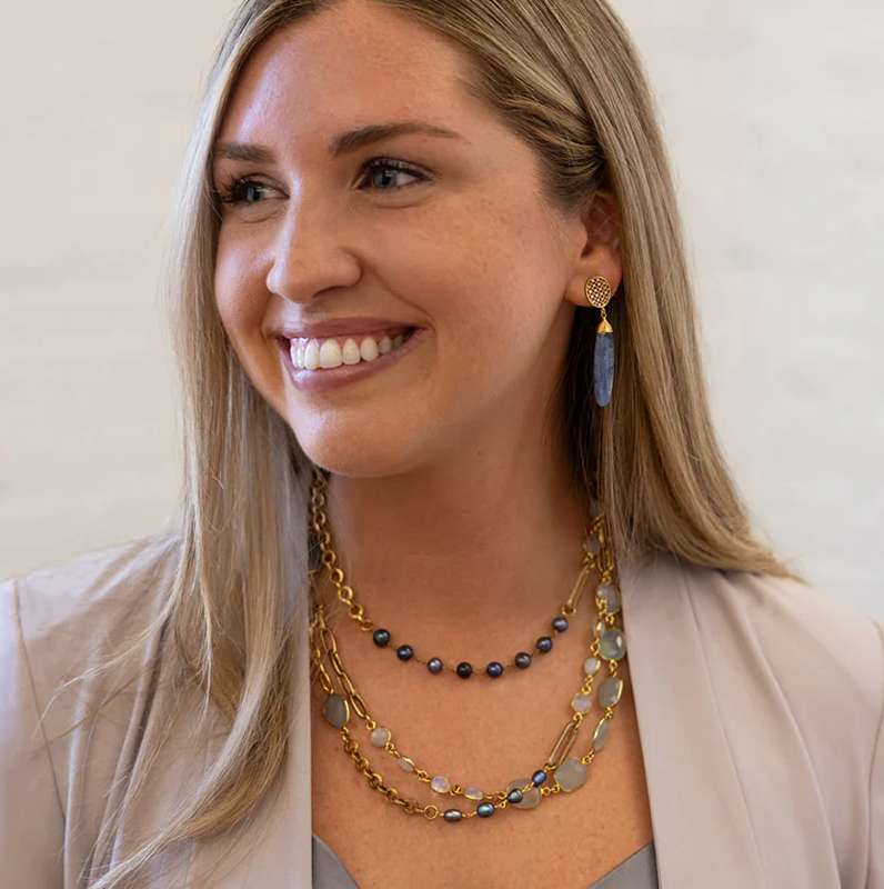 Gold Moonstone Necklace
