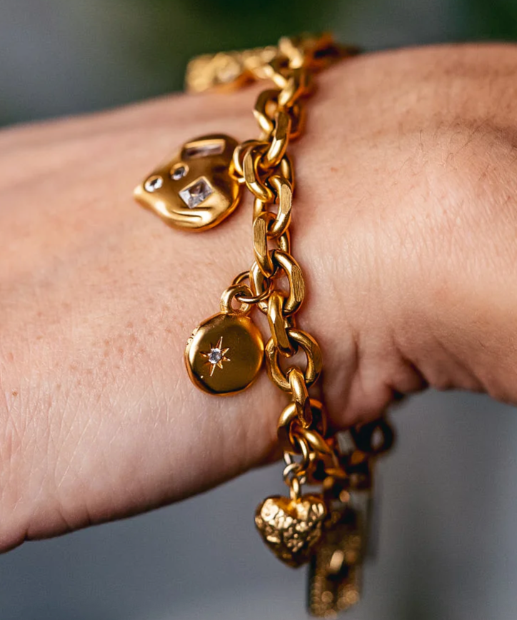 Gold Multi-Charm Bracelet