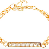 Matte Gold Connector Bracelet