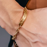 Hammered Gold Bracelet