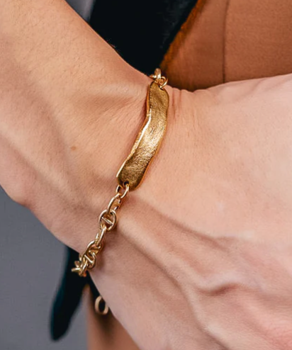 Hammered Gold Bracelet
