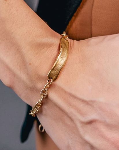 Hammered Gold Bracelet