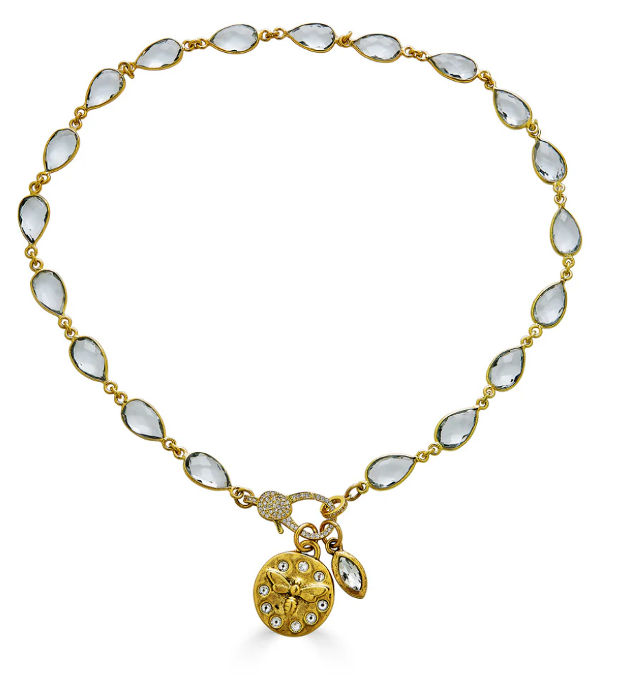 Crystal Bee Pendant Bracelet